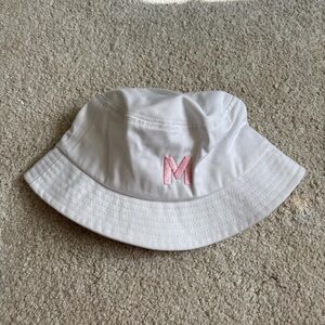 Monday White and Pink Bucket Hat